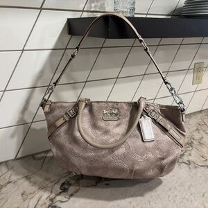 Coach Madison Op Art Sophia Satchel Large Bag - Leather and Canvas